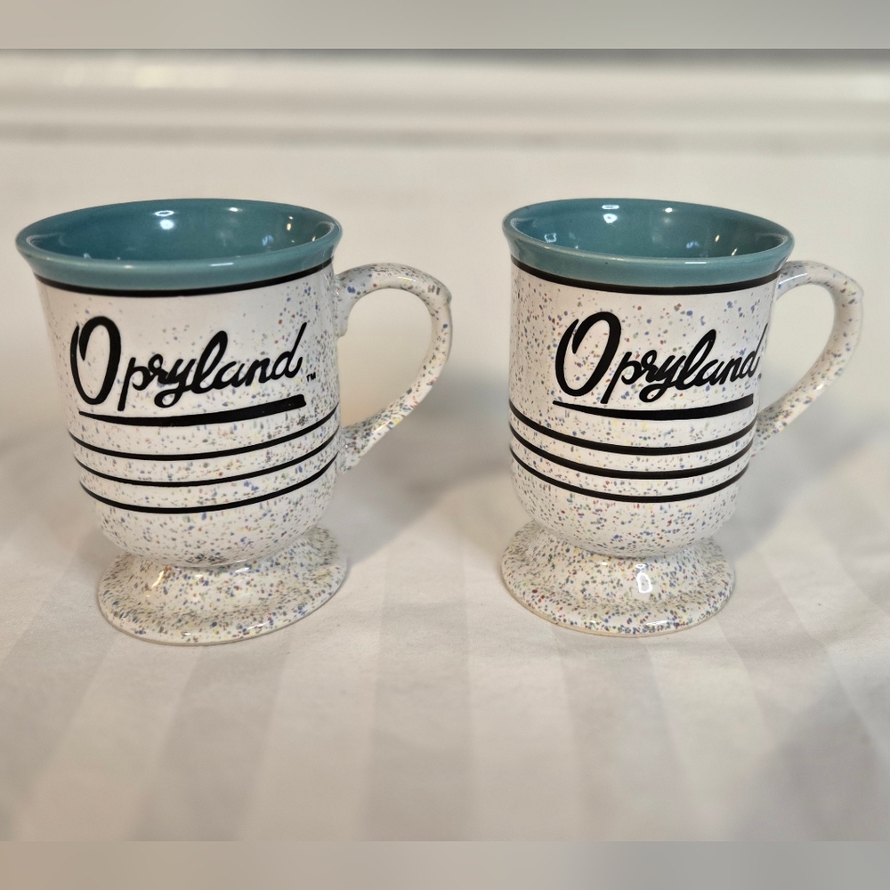 Vintage Opryland USA Coffee Cups -  - Nashville,TN Souvenir Mugs - Set Of 2